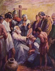 Die Bekehrung und Segnung des Apoecides von after Frederick Coffay Yohn