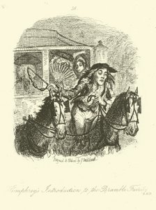 Illustration für Humphry Clinker von Tobias Smollett von after George Cruikshank