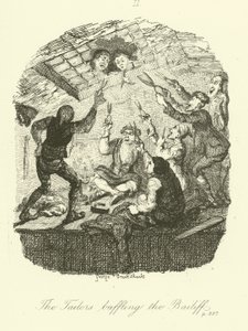 Illustration für Peregrine Pickle von Tobias Smollett von after George Cruikshank