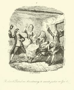 Illustration für Roderick Random von Tobias Smollett von after George Cruikshank