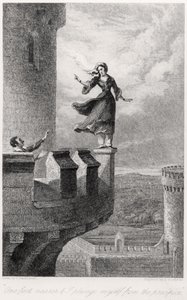 Rebecca, aus Ivanhoe von Walter Scott (1771-1832) von after George Cruikshank