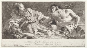 Venedig empfängt die Huldigung von Neptun von after Giovanni Battista Tiepolo Giovanni Domenico Tiepolo