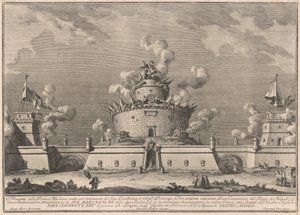 Die Prima Macchina für die Chinea von 1759: Eine Festung