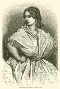 Junge Frau auf dem Markt von Valencia von Gustave after Dore