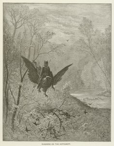 Ruggiero auf dem Hippogreif von Gustave after Dore