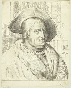 Fantasieporträt eines alten Mannes mit Hut von after Hendrick Goltzius