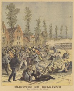 Unruhen in Belgien von after Henri Meyer