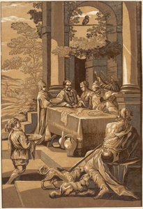 Der reiche Mann und Lazarus (Rechtes Panel)