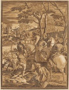 Die Kreuzigung (Rechtes Panel) von after Jacopo Tintoretto John Baptist Jackson