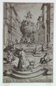 Neptunbrunnen, Florenz von after Jan van der Straet, called Stradanus
