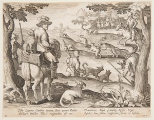 Hasenjagd von after Jan van der Straet, called Stradanus
