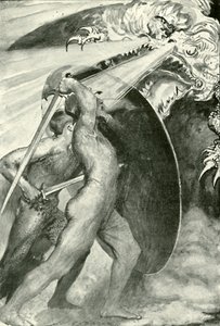 Beide Krieger standen hinter dem eisernen Schild