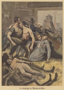 Grubenunglück in Montceau-les-Mines von after Lionel Royer