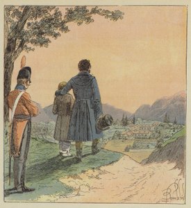 Abschied in Longwood von after Louis Charles Bombled