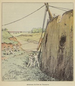 Bewaffnung des Forts von Tamatave von after Louis Charles Bombled