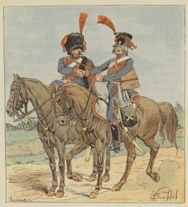 Pferdeartillerie der Garde und der Linie von after Louis Charles Bombled