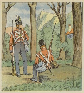 Von dort hatten die beiden englischen Soldaten ihren Posten bezogen, um uns zu überwachen von after Louis Charles Bombled