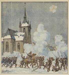 Verteidigung von Patay durch das 75. Mobiles von after Louis Charles Bombled