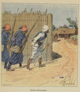 Einzug in Mevatanana von after Louis Charles Bombled