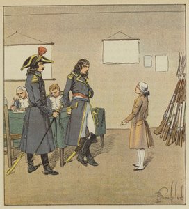Eugène de Beauharnais fordert von Bonaparte das Schwert seines Vaters zurück von after Louis Charles Bombled