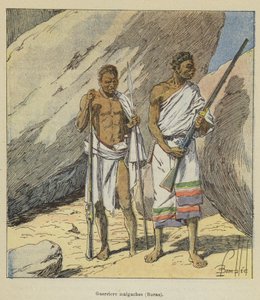 Madagassische Krieger, Baras von after Louis Charles Bombled
