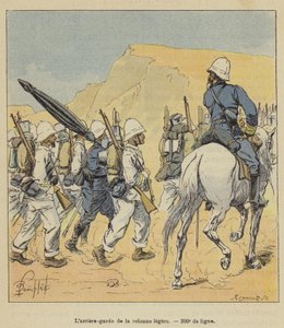 Die Nachhut der leichten Kolonne, 200. Linie von after Louis Charles Bombled