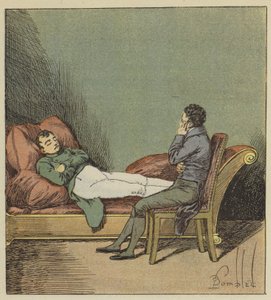 Las Cases beobachtet Napoleon beim Schlafen von after Louis Charles Bombled