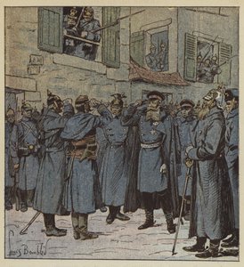 Hauptmann Pendezec und General Treskow von after Louis Charles Bombled