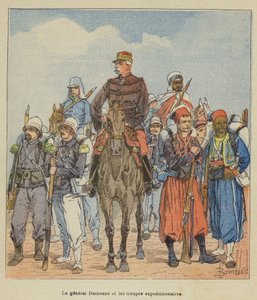 General Duchesne und die Expeditionsstreitkräfte von after Louis Charles Bombled
