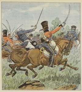 Prinz Louis wurde wenige Augenblicke vor der Schlacht von Jena getötet von after Louis Charles Bombled