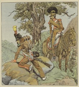 Portugiesische Legion, Infanterie, Jäger, Kavallerie, Berittene Jäger von after Louis Charles Bombled