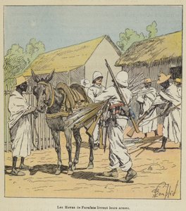 Die Hovas von Farafate liefern ihre Waffen ab