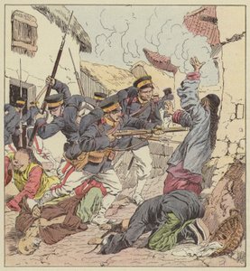 Die Japaner massakrieren die Chinesen von Port-Arthur