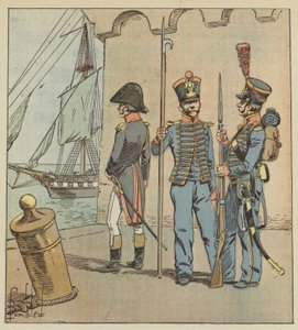 Die gleichen Männer waren sowohl Matrosen als auch Soldaten von after Louis Charles Bombled