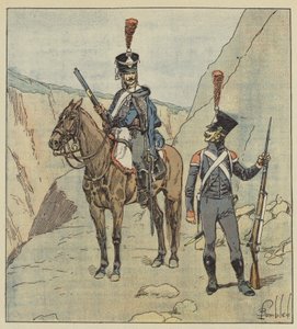 Die an die Türken angrenzenden Provinzen hatten kroatische Regimenter von after Louis Charles Bombled
