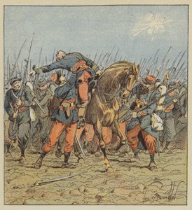 Tod des Obersts de Fonlongue von after Louis Charles Bombled
