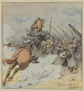 Tod des Obersts de Kontski von after Louis Charles Bombled