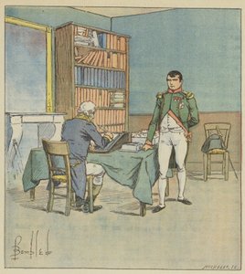 Napoleon diktiert den Ägyptenfeldzug von after Louis Charles Bombled