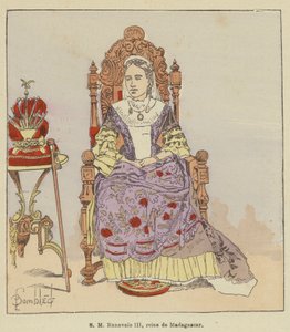 Ihre Majestät Ranavalo III, Königin von Madagaskar von after Louis Charles Bombled