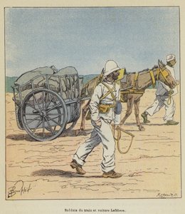 Soldaten des Trains und Lefebvre-Wagen
