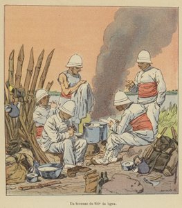Ein Biwak des 200. Linienregiments