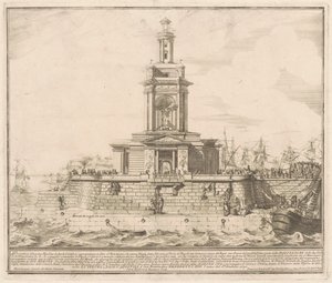 Die Prima Macchina für die Chinea von 1750: Der neue Pier von Neapel