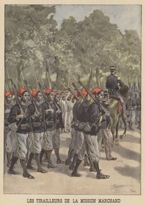Französische Kolonialtirailleure der Marchand-Mission von after Oswaldo Tofani