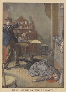Mord an einer älteren Frau in der Rue de Malte, Paris von after Oswaldo Tofani