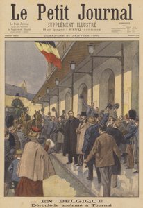 Paul Déroulède erhält einen herzlichen Empfang in Tournai, Belgien