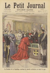 Präsident Faure von Frankreich setzt dem päpstlichen Nuntius das Kardinalshut auf von after Oswaldo Tofani