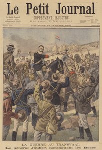 Der Buren-General Joubert spricht zu seinen Truppen