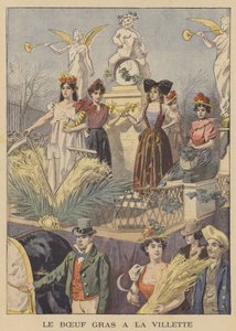 Der gemästete Ochse in La Villette von after Oswaldo Tofani