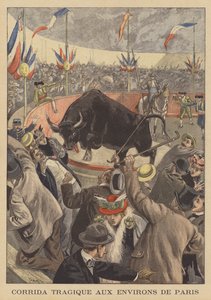 Tragischer Stierkampf am Stadtrand von Paris von after Oswaldo Tofani