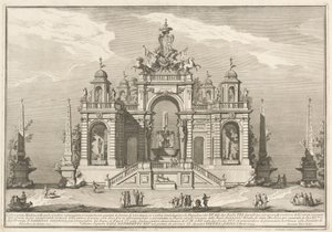 Die zweite Maschine für die Chinea von 1754: Eine Allegorie der Wasserwerke